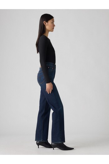 Levi's Ribbed Women's Navy Blue Jean Denim Pants 001Tg-0007