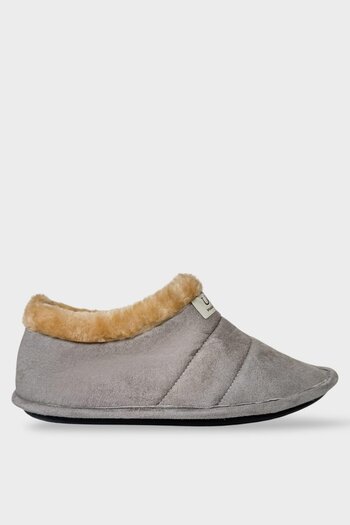 Liger Unisex Winter Home Slippers with Wool Inside Gray