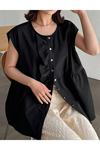 SHEIN short sleeve shirt, black