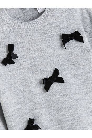 LC Waikiki Create Your Style from Uzg Store |   Crew Neck Bow Patterned Girls' Sweater