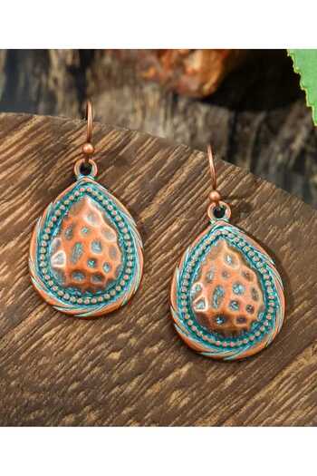 Ivory Pearl Ethnic Otanic Retro Earrings