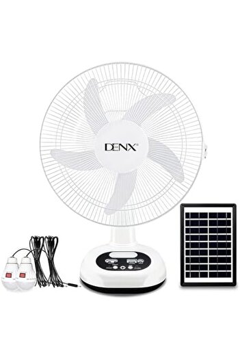 Denx 14-Inch Rechargeable Solar Fan With 9V Solar Panel
