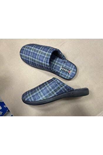 Lamedore Home Focux Men's Winter Checkered Pattern Warm House Slippers – Non-Slip Sole, Soft Inner Lining