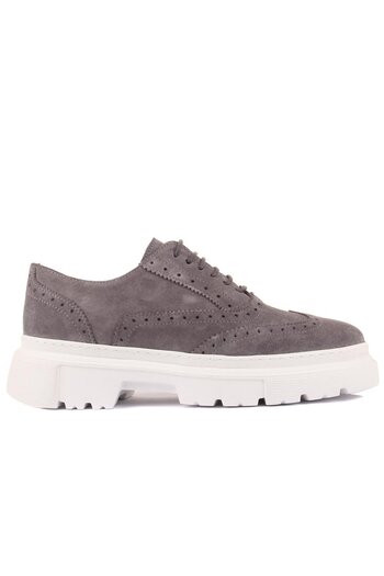 SailLakers - Gray Suede Lace-Up Men's Casual Shoes 101-1000-H1308