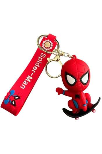 SPIDERMAN Spider-Man Keychain Figure, red-blue-black, assorted models, 5cm