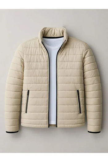 MEYASU New Season Premium Quality Comfortable Fit Lined Quilted Coat with Inner Pockets