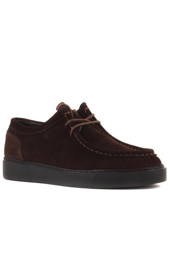 SailLakers - Brown Suede Lace-Up Men's Casual Shoes