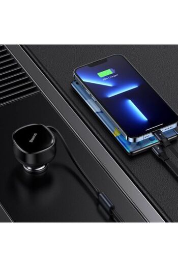 Baseus Enjoyment Retractable 2-in-1 Car Charger C+L 30W