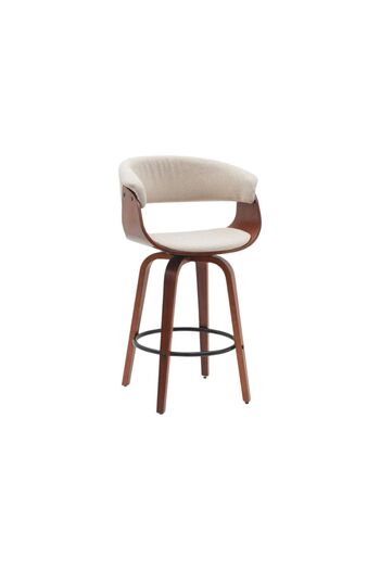 private house Coffee shop bar chair, wooden base, wooden seat, upholstered fabric