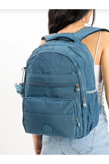 eflanmoda Multi-Compartment Unisex Middle School and High School Backpack in Crinkle Fabric, Dimensions 40X30
