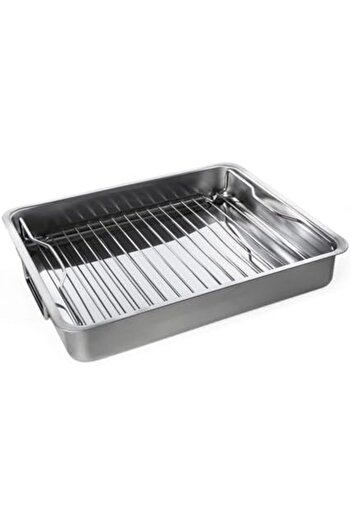 IKEA Roasting Pan with Rack, Stainless Steel, 40 x 32 x 7 cm