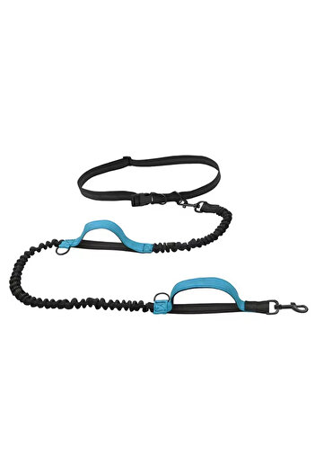 Choice Blue Outdoor Pet Dual Elastic Traction Rope Reflective Running at Night Stretchable Hands-free Dog D