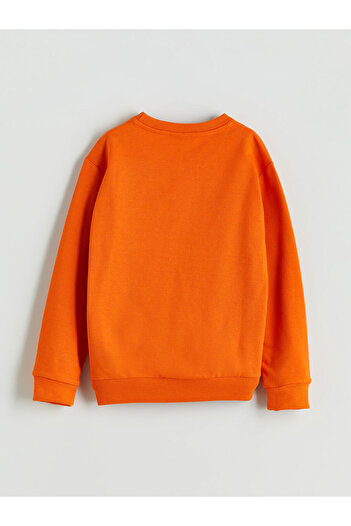 LC Waikiki Orange Crew Neck Boy's Sweatshirt