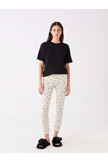 LC Waikiki Patterned Women's Jogger Pajama Bottoms with Elastic Waist