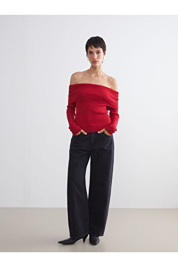 LC Waikiki Sparkling Choices from Shining Store |   Boat Neck Women's Knitwear Sweater