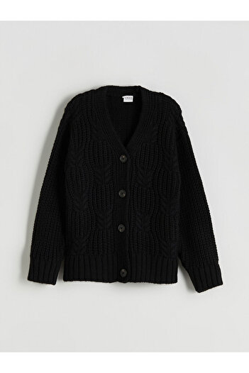 LC Waikiki V-Neck Girl's Knitwear Cardigan
