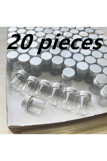 Choice 20 pieces 20 PCS 15ml Glass Bottles with Aluminum Caps 30×40mm Small Storage Jars Wedding Favors Mi