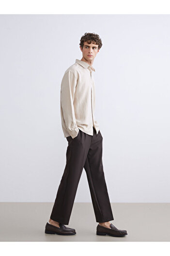LC Waikiki Brown Comfortable Fit Men's Trousers