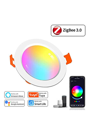 Choice 15w ZigBee Downlight Tuya Zigbee WiFi Smart LED Downlight 5W 7W 10W 15W Dimmable Round Spotlight Sma