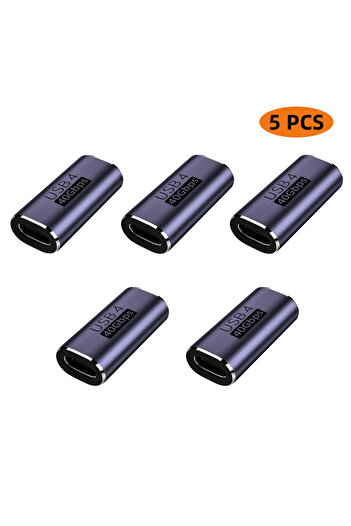 Choice 100W CM to CM 5PC USB4.0 Thunderbolt3 40Gbps Type C Female to Type C Female Coupler Adapter For Supe