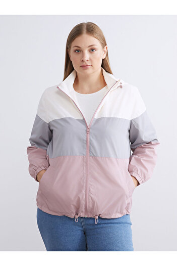 LC Waikiki Sparkling Choices from Shining Store |   Hooded Color Block Women's Raincoat