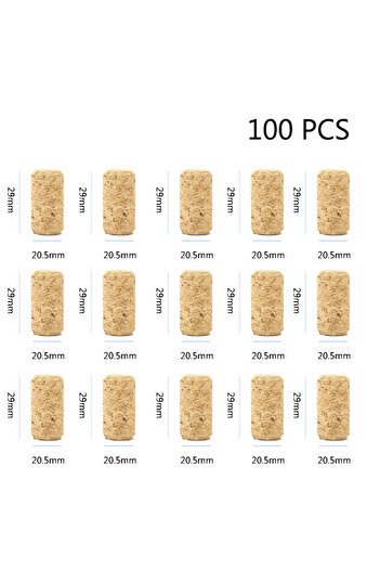 Choice 100 PCS 20.5 29mm Blank Wine Corks Straight Corks Wine Stoppers Reusable Functional Portable Sealing