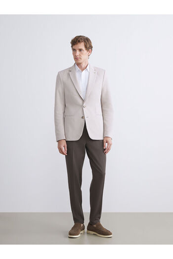 LC Waikiki Beige Slim Fit Men's Blazer Jacket