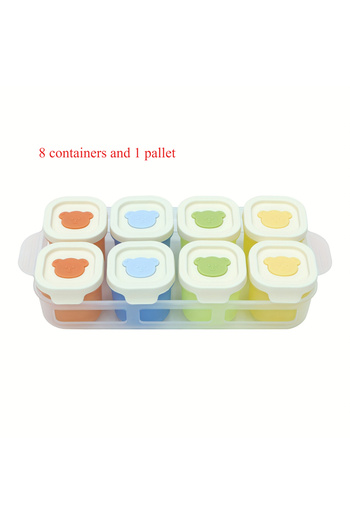 Choice a set 9pcs Silicone Food Storage Containers with Lids-1.69oz Reusable Snack Containers for Kids,Leak