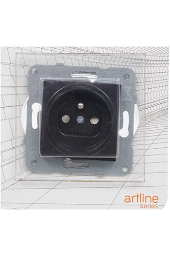 STOREMAX Polysight Novella Black Ups Plug Socket Anti-Shock Childproof. Mechanism+Button Cover Quick Connection