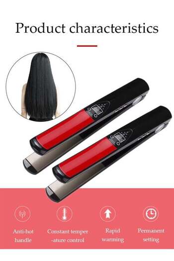 fun zone DUNISO Straight Hair Splint, Curling And Straightening Hair Straightener 2-In-1