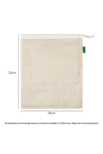 Choice 3PCS medium Weedi 3/6pack Reusable Cotton Mesh Produce Bags, Washable Grocery Bag Kitchen Fruit Vege