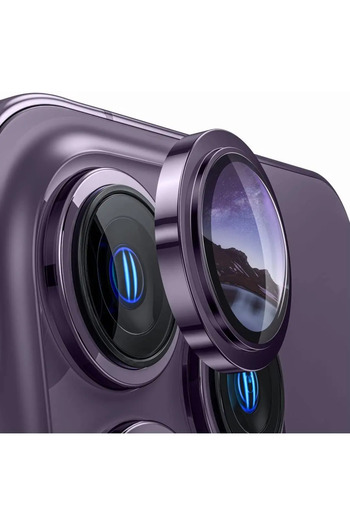 Choice For 14 Pro(3Pcs purple 2-3Pcs Original Deep Purple Camera Lens Protection For IPhone 15Plus 15ProMax