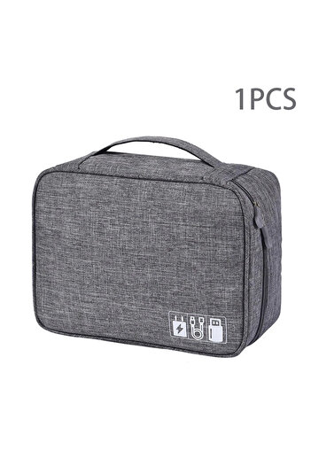 Choice 1pc Gray Portable USB Data Line Charger Storage Bag Travel Cable Organizer Waterproof Cable Storage