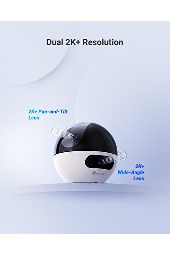 EZVIZ Dual-Lens 2K+ Indoor Security Camera, Dual Band, 10M Starlight Colour Night Vision, Pan Tilt,
