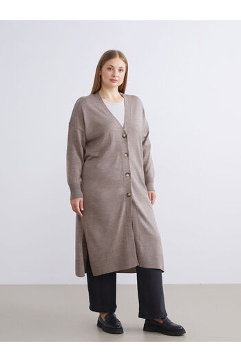 LC Waikiki Leave Your Style with Us |   V-Neck Women's Knitwear Cardigan