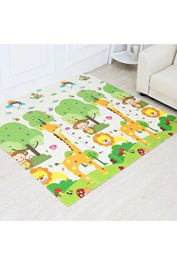 Flippy Children's Mat Flippy, double-sided City/Safari, waterproof, anti-slip, foldable, 180x200x1cm