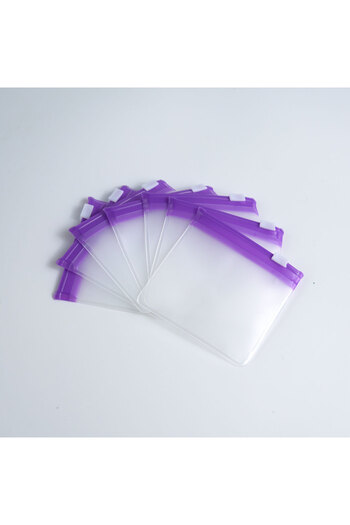 Choice Purple 7pcs 7PCS Reusable Zippered Pill Pouch Set Medicine Organizer Translucent Self-Sealing Travel