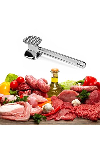 Choice Meat Tenderizer Hammer Tool Dual-Sided Nails Meat Mallet Meat Hammer for Chicken With Aluminum Al...