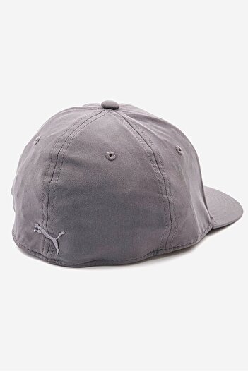 Puma Men Stretch Fit Brand Logo Cap, Medium Grey