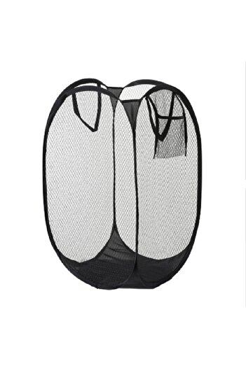 Choice black Foldable Hand-Held Laundry Basket Dirty Clothes Storage Grid Basket Household Organizer for Cl