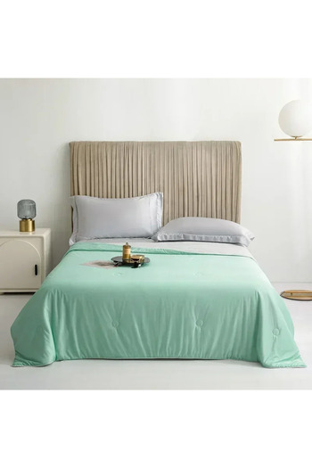 Choice 200x230 cm Aqua Green Cooling Blanket for Bed Silky Air Condition Comforter Lightweight Cooled Summe