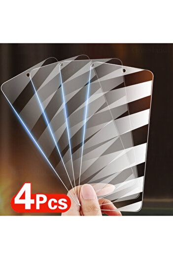choice2 4 pieces For POCO X3 NFC 4Pcs Tempered Glass For Xiaomi Redmi Note 10 8 7 9s 9 Pro Screen Protector