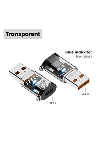 Choice A Male to C TM 120W Fast Charging USB 3.2 to Type C Adapter OTG 10GB High Speed Data Audio Transfer