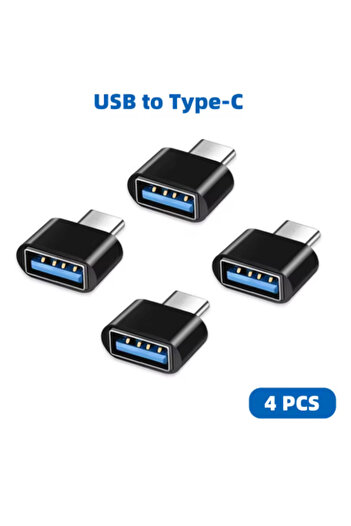 Choice black 4pcs Mini Type C to USB Adapter 3.0 USB-C Male OTG A Female Data Connector For MacBook Pro iPa