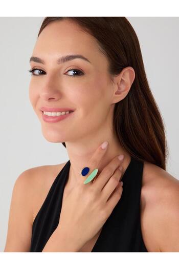 Jimmy Key Elegant Ring with Green Color Block