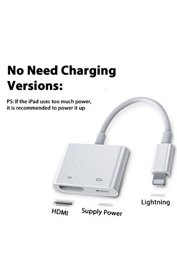 Choice No Need Lightning to HDMI Digital AV Adapter 1080P HD Video Sync Screen Connector Cable with Chargin