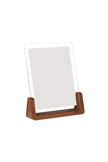 Choice 10.2x15.2cm-A Walnut/Beech Creative Photo Frame Acrylic U Shape Transparent Frame Desktop Wood Weddi