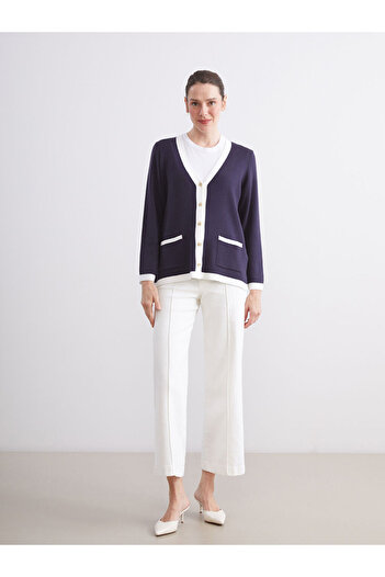 LC Waikiki Sparkling Selections from Shining Store |   V-Neck Women's Knitwear Cardigan