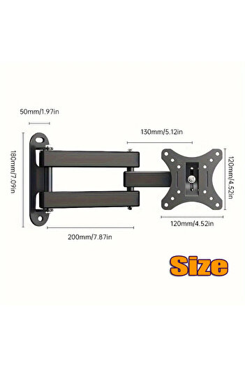 Choice WMX012-5 1 PCS Adjustable TV Monitor Wall Mount Bracket for Most 13-27 In/10-32 in 360° Rotated Exp