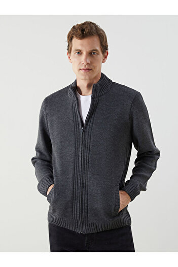 LC Waikiki Sparkling Choices from Shining Store |   Standard Fit Stand Collar Men's Knit Cardigan